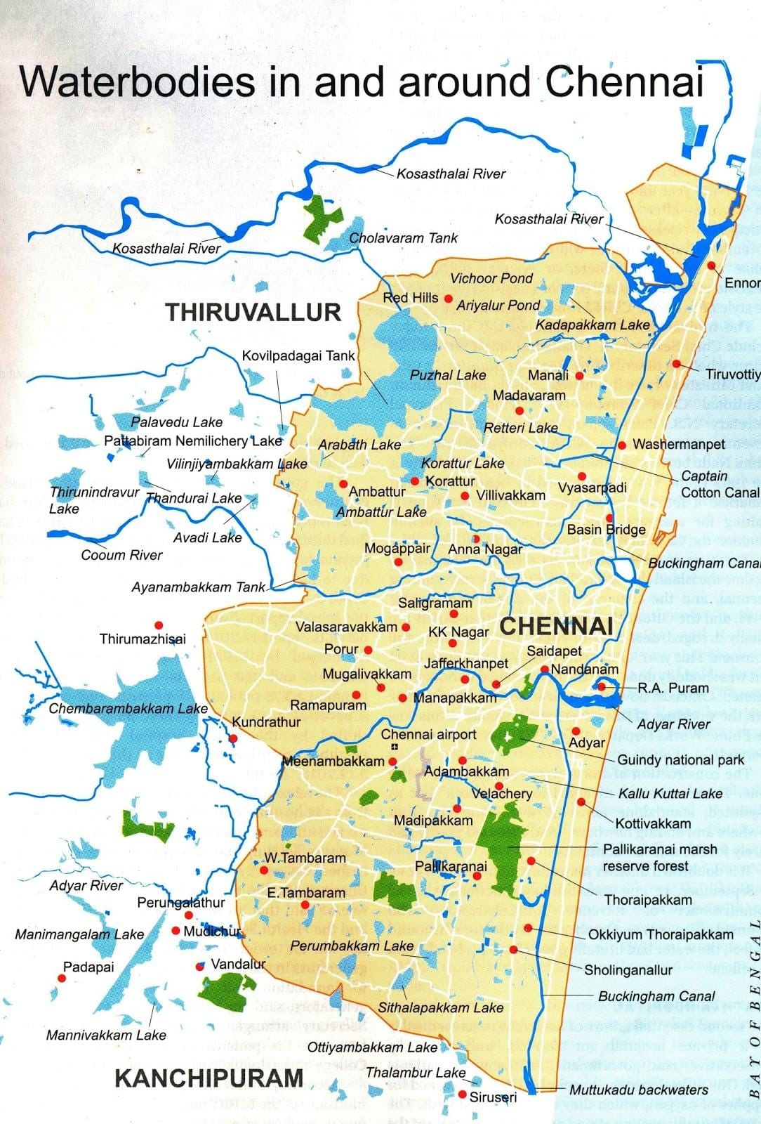 folyó térkép Chennai
