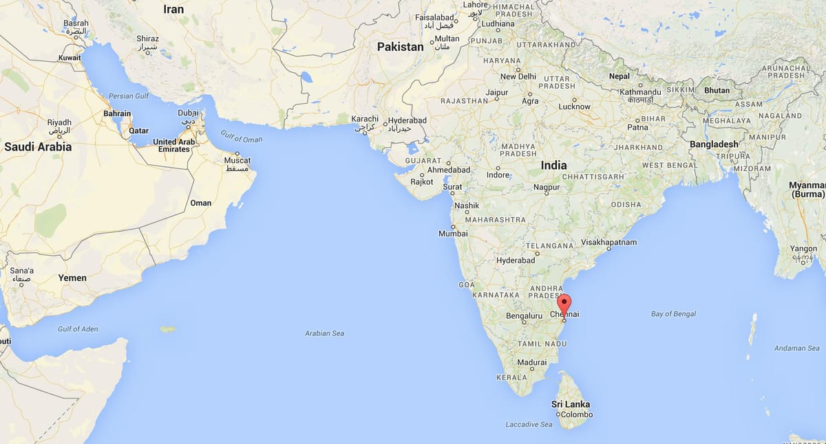 térkép indiai Chennai