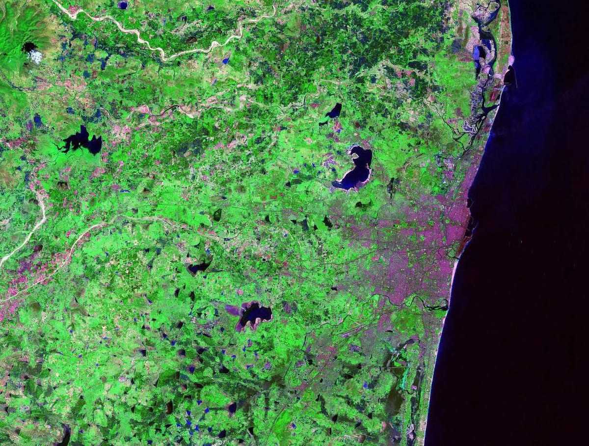 műholdas térkép a Chennai