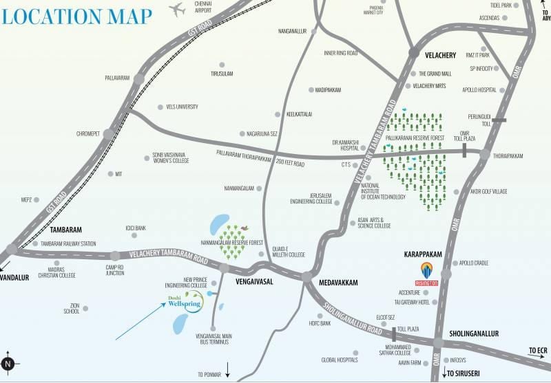 Medavakkam Chennai térkép