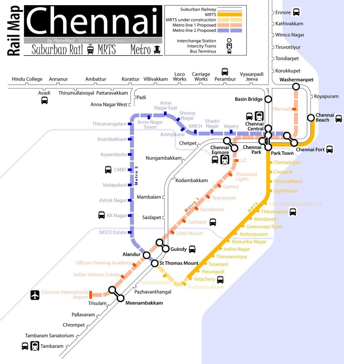 metró térkép Chennai