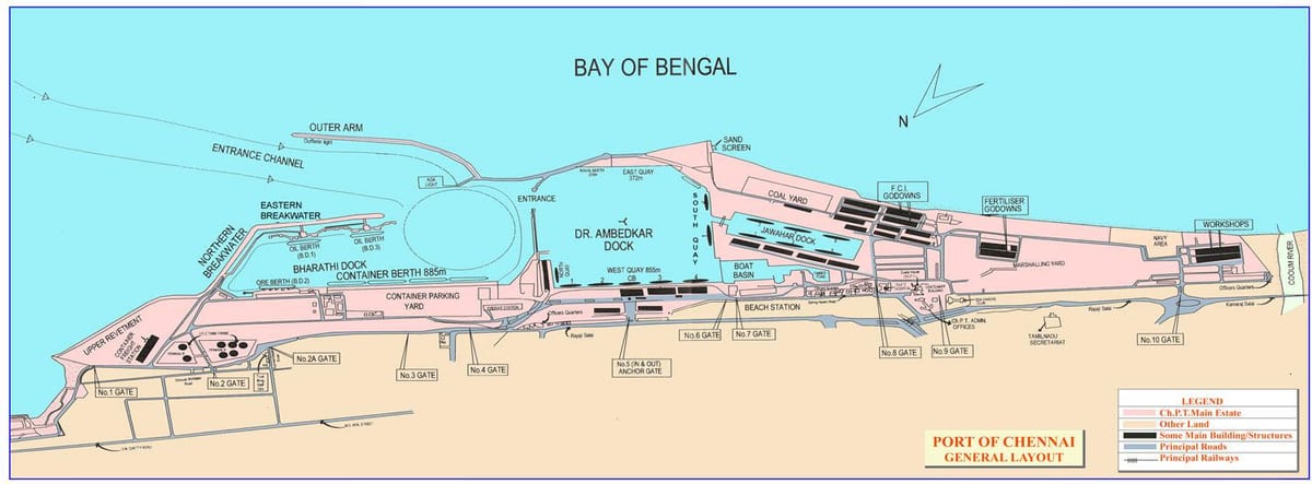 térkép Chennai port