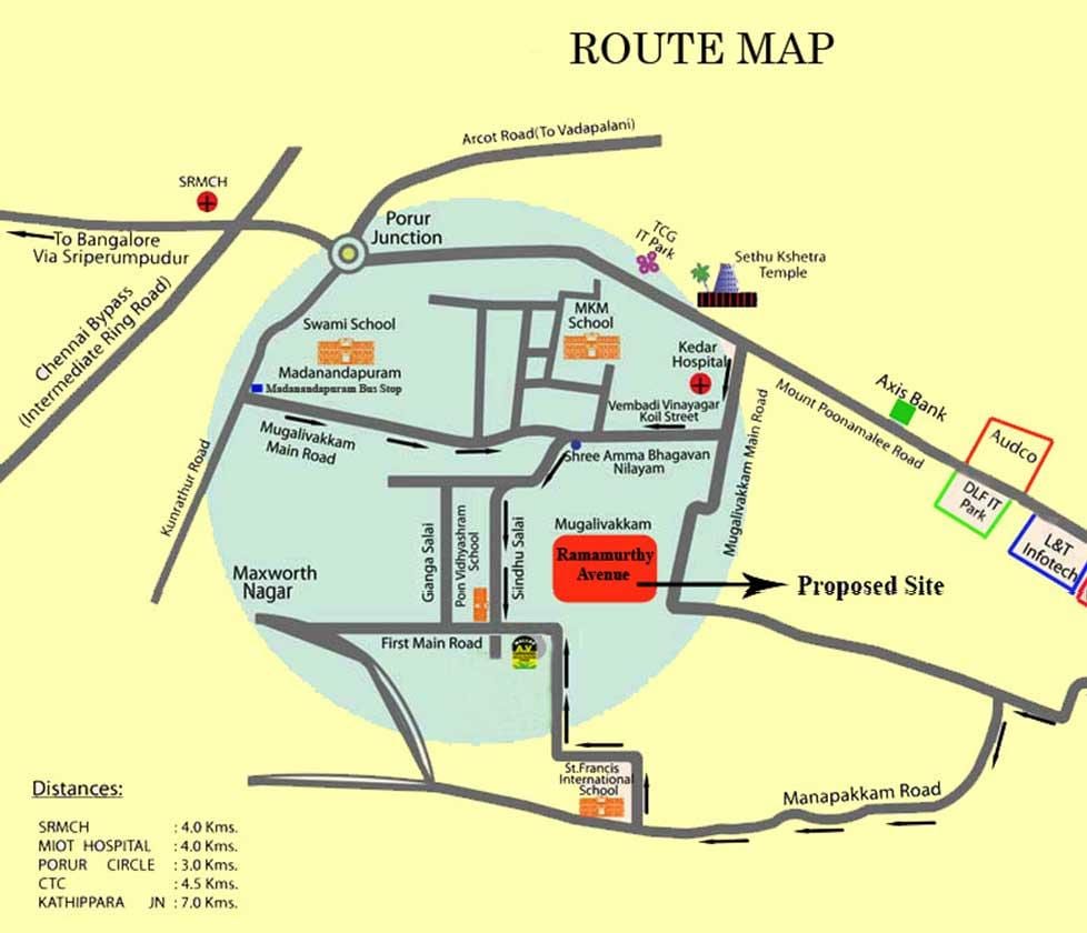Porur Chennai térkép