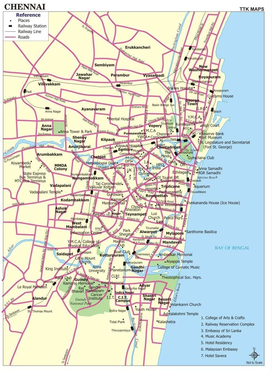 térkép Chennai