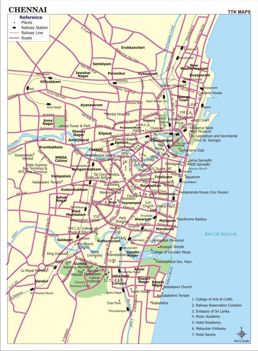 Chennai térképen