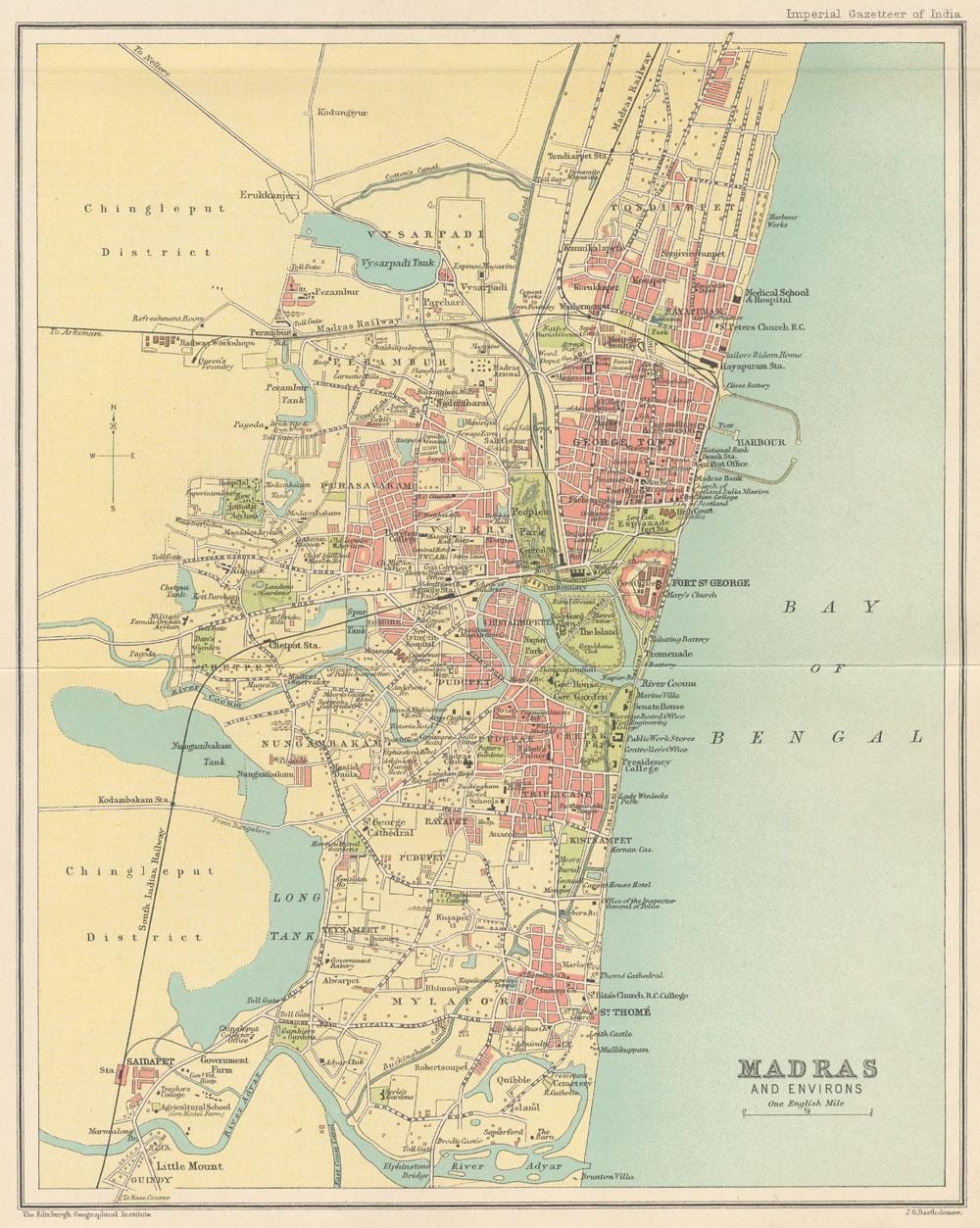 térkép Madras