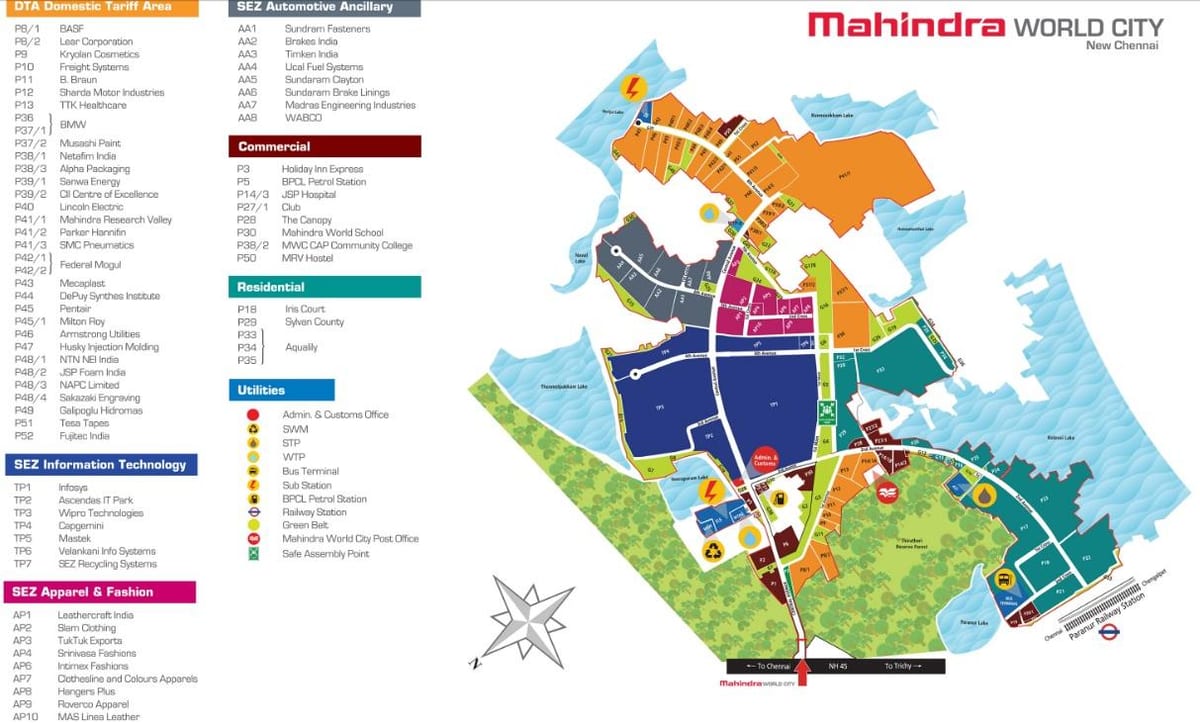térkép Mahindra város Chennai