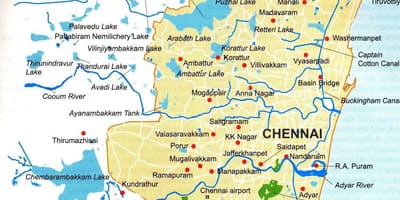 Folyó térkép Chennai