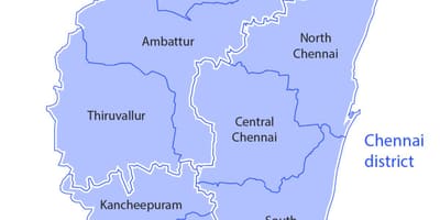 Chennai limit térkép